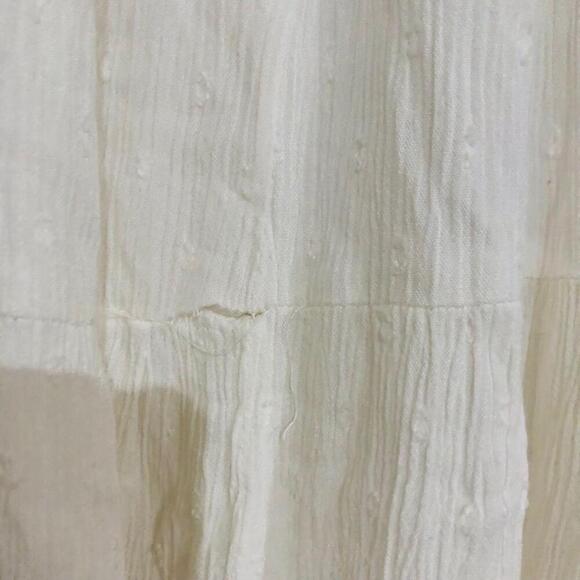 NWT Womens Jessica Simpson White Embroidered Peasant Dress Size Small HAS A TEAR - Picture 9 of 11